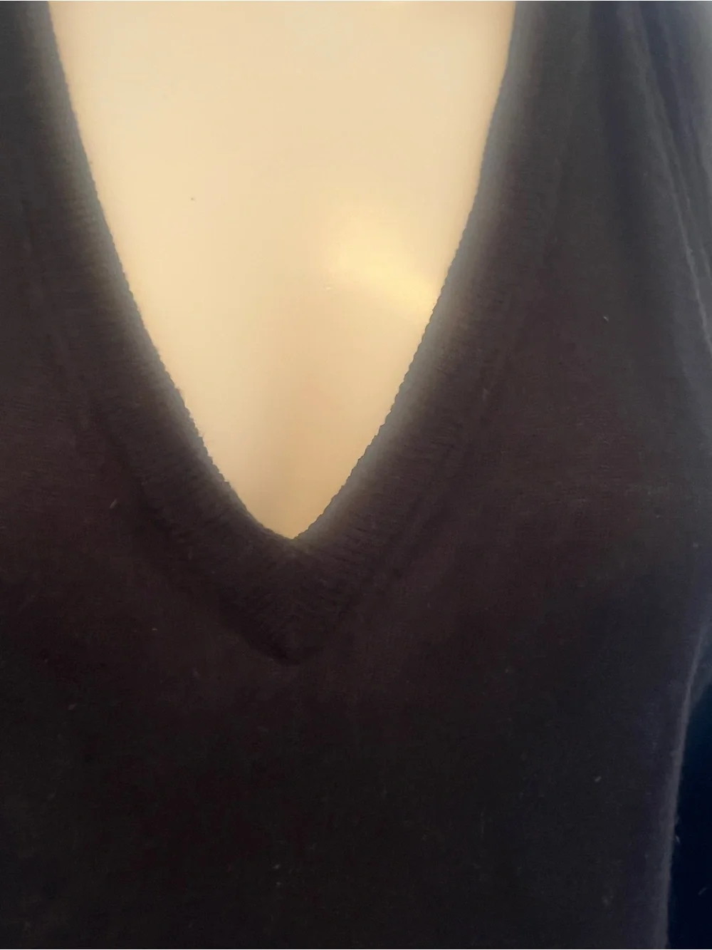 Michael Kors Black Cold-Shoulder V-Neck Sweater